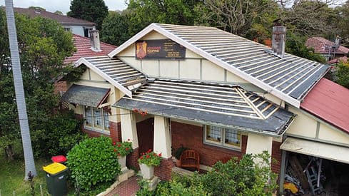 Professional Slate Roofing Worker